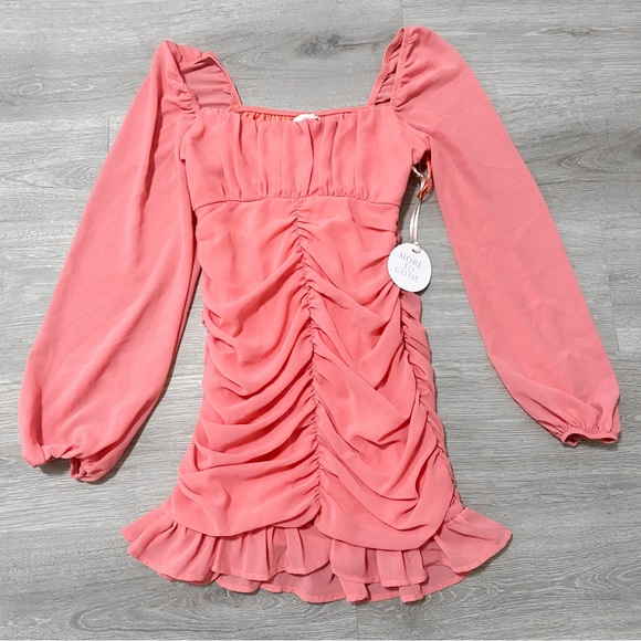 REVOLVE Petra Ruched Mini Dress in Pink - MORE TO COME - Picture 8 of 9